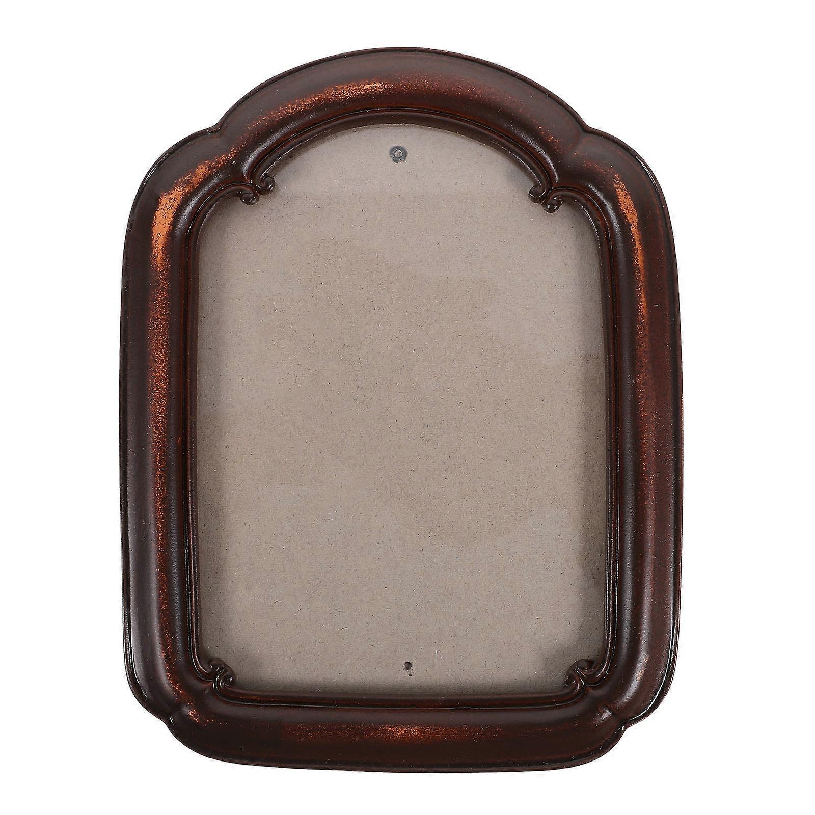 Unique Photo Frame Vintage American Retro Style Coffee Color 16.5x12.3cm 1Pack