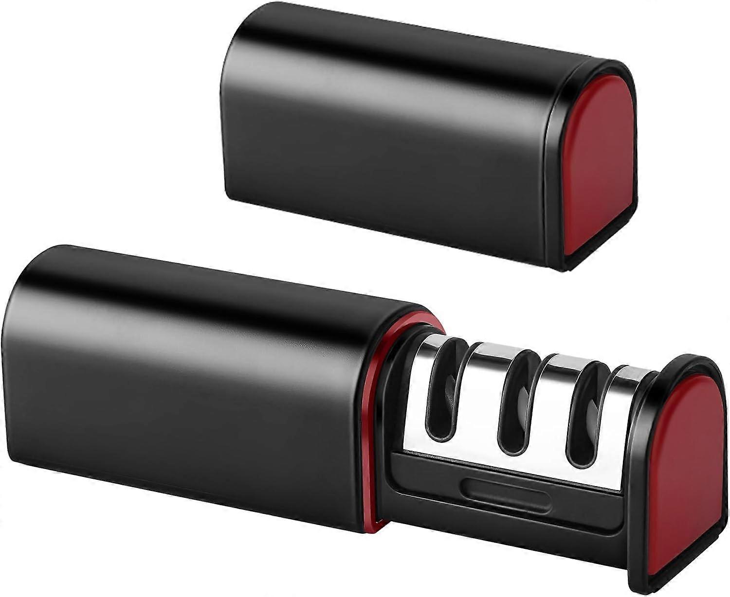 ZENGO Knife grinder Three sided blade for both water and dry grinding, (Red)