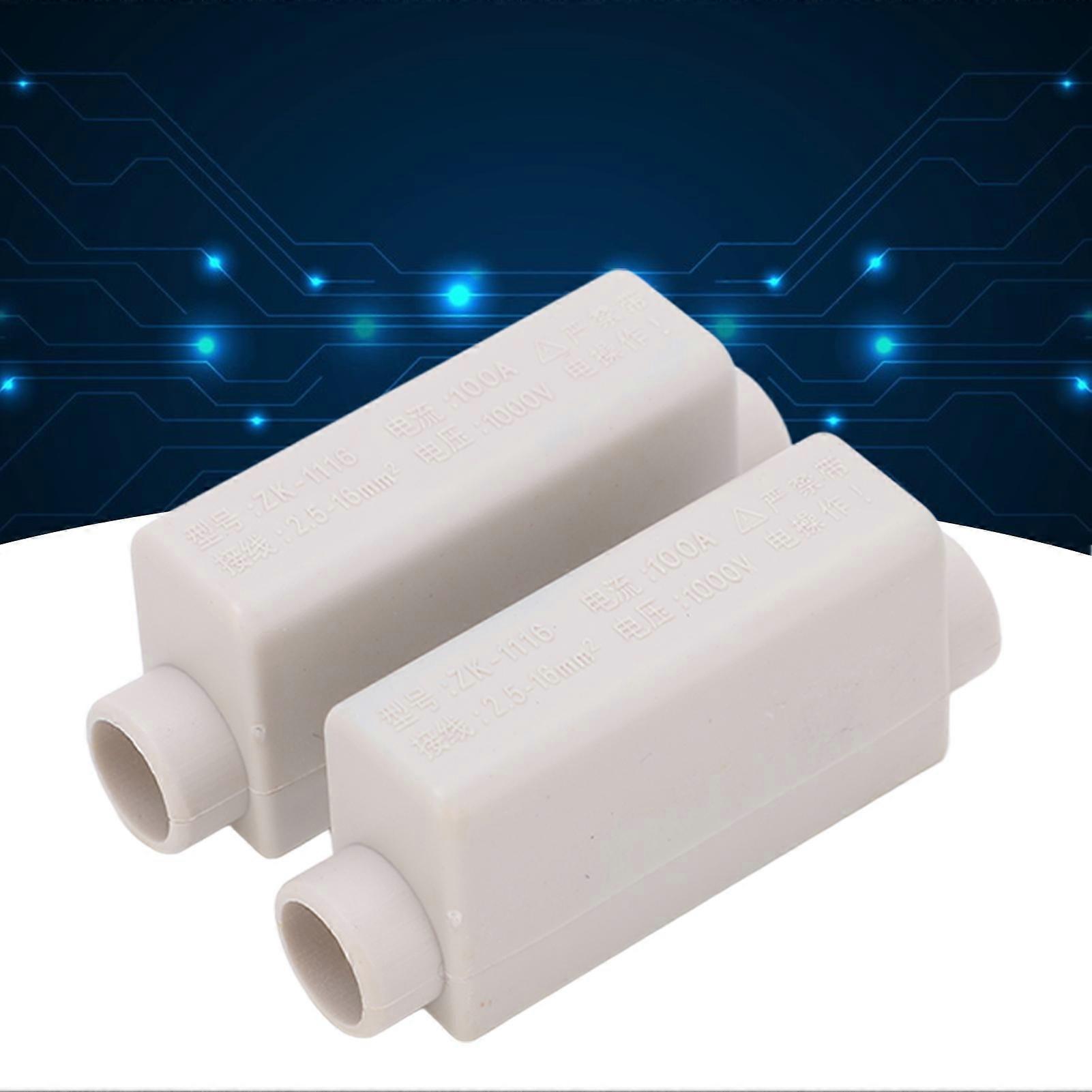 4pcs ZK 1116 Conector de Fio 1000V 100A Condutor de Latão 2 Vias Conector de Fio Inline para Fiação de Amperímetro 