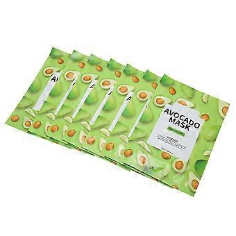 MELAO Avocado Facial Mask Moisturizing Sheet Mask Nourishing Mask for Facial Skincare 25ml x 7pcs