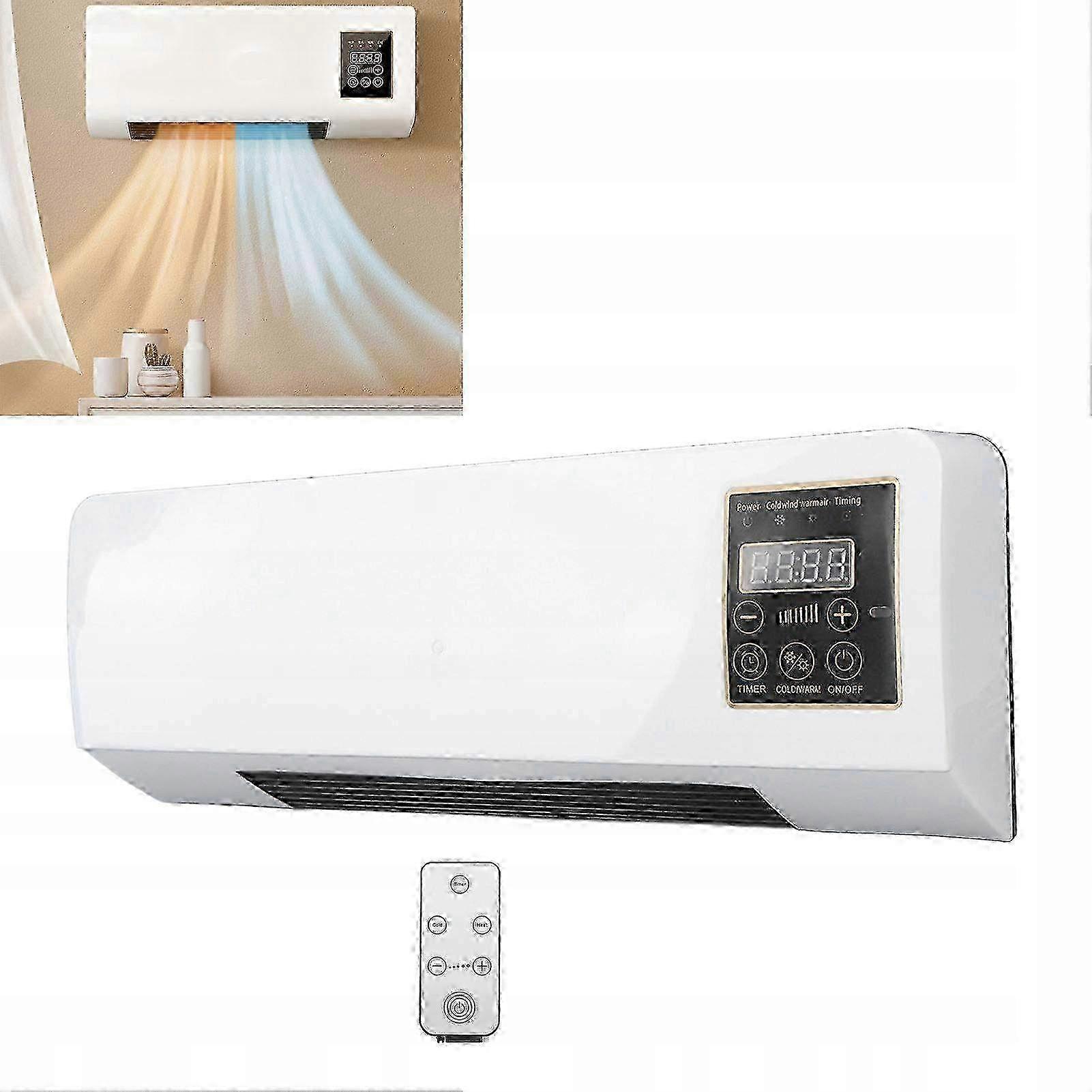 This 2-in-1 portable heater and air conditioner combination can be wall-mounted or used on a desktop, and is suitable for heating bedrooms, offices, a