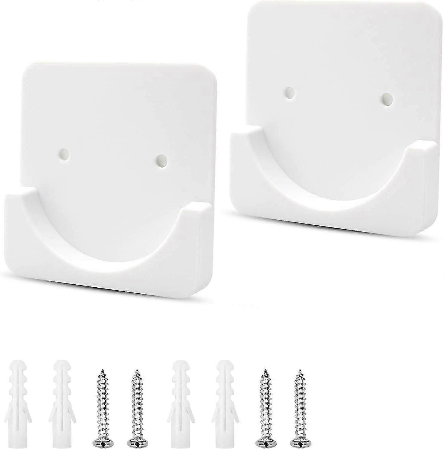 Secure Shower Rod Holders Adhesive Curtain for Wall Self-Adhesive Supports and Closets White 2Pcs