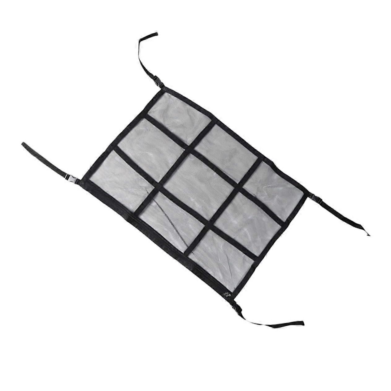 Car Trunk Organizer Adjustable Double-Layer Luggage Net for Practical Storage of Tents, Clothes, Snacks, and Bottles