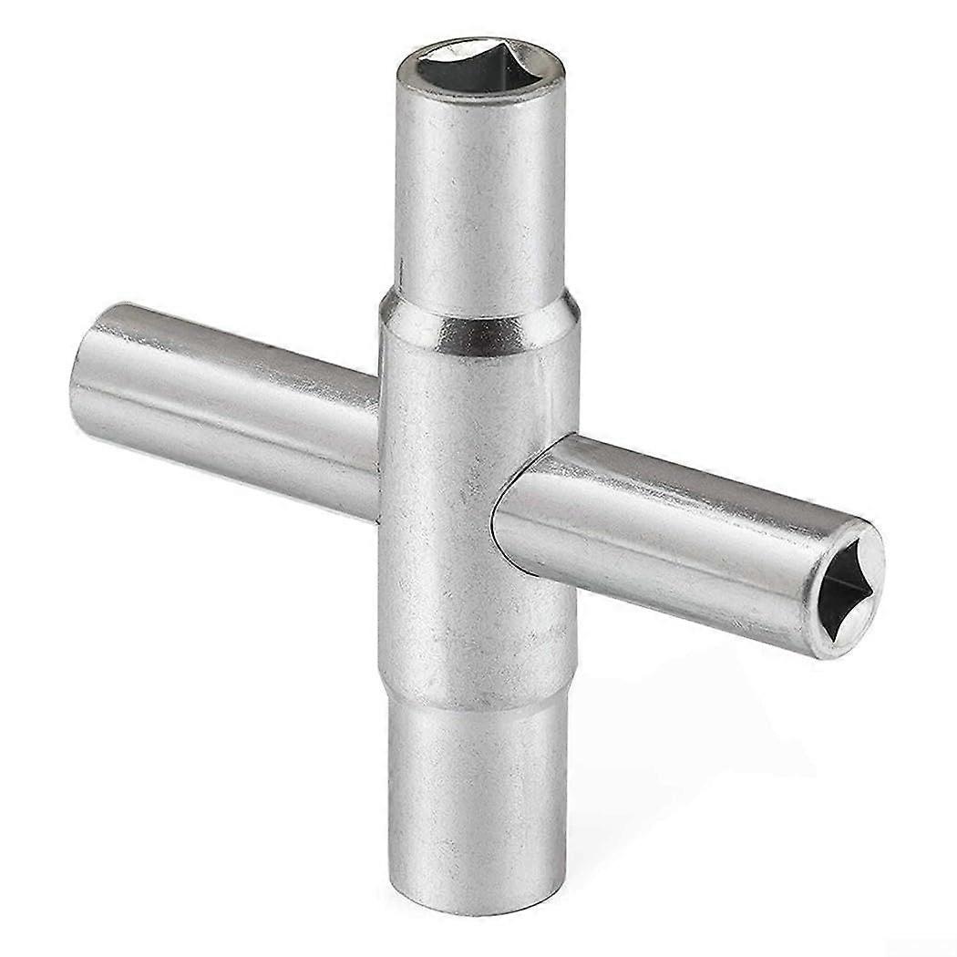 Robust Sillcock 4way steel wrench for efficient valve operation