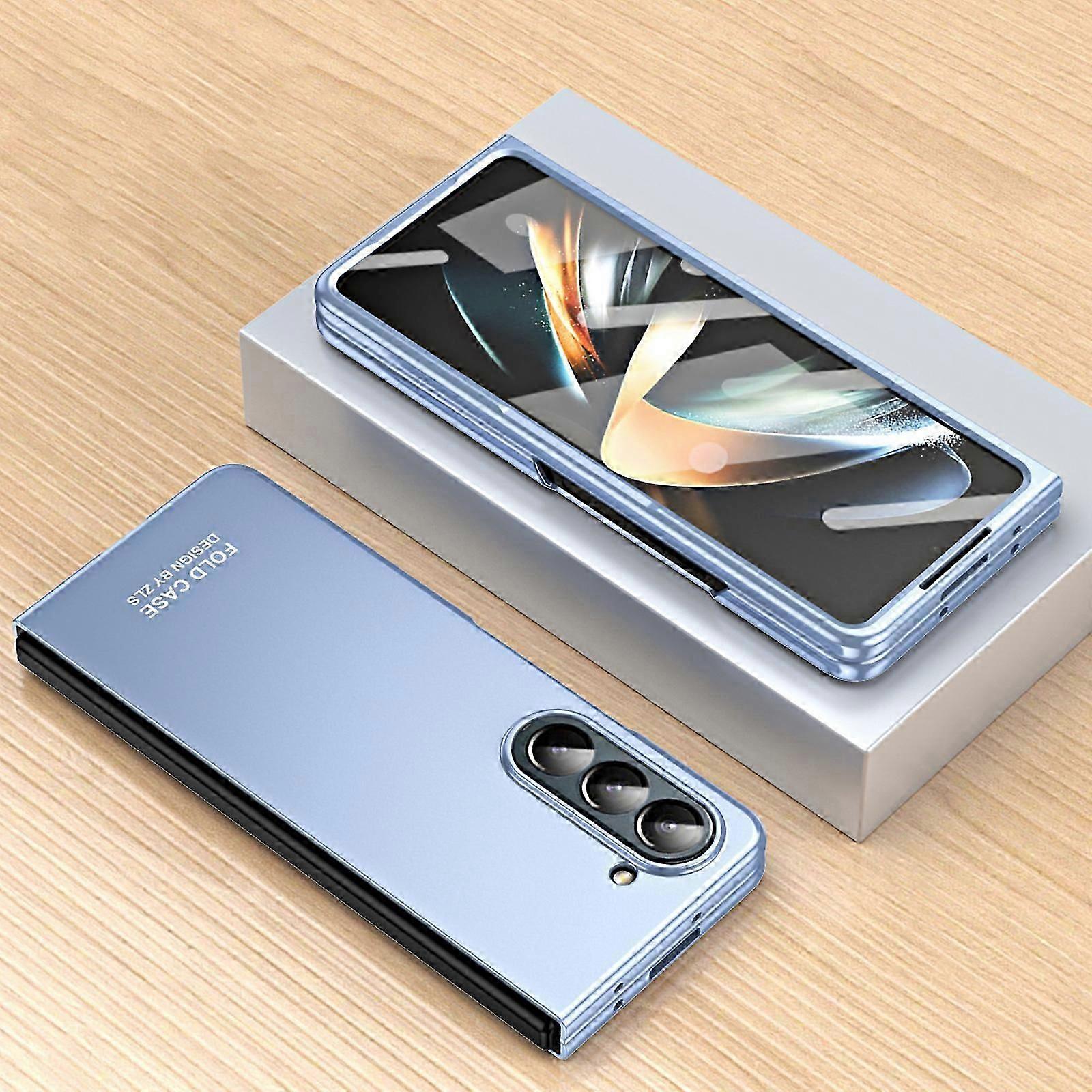 For Samsung Galaxy Z Fold 5 Case With Screen Protector, Hard PC Shockproof Case for Samsung Galaxy Z Fold 5, Solid Color