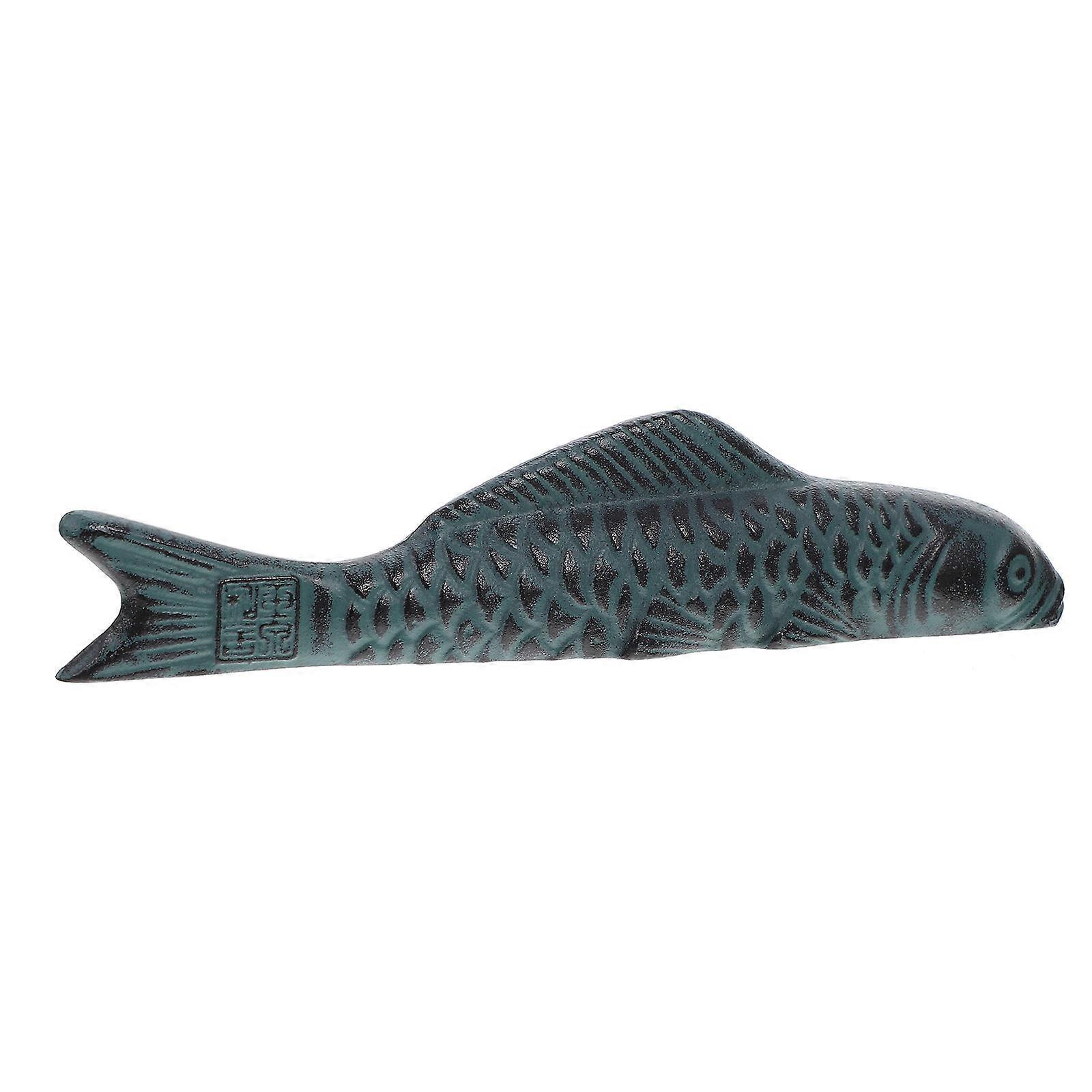 Artistic Cast Iron Weight Carp Shape Calligraphy Paper Block 18.5X4cm 1Pack