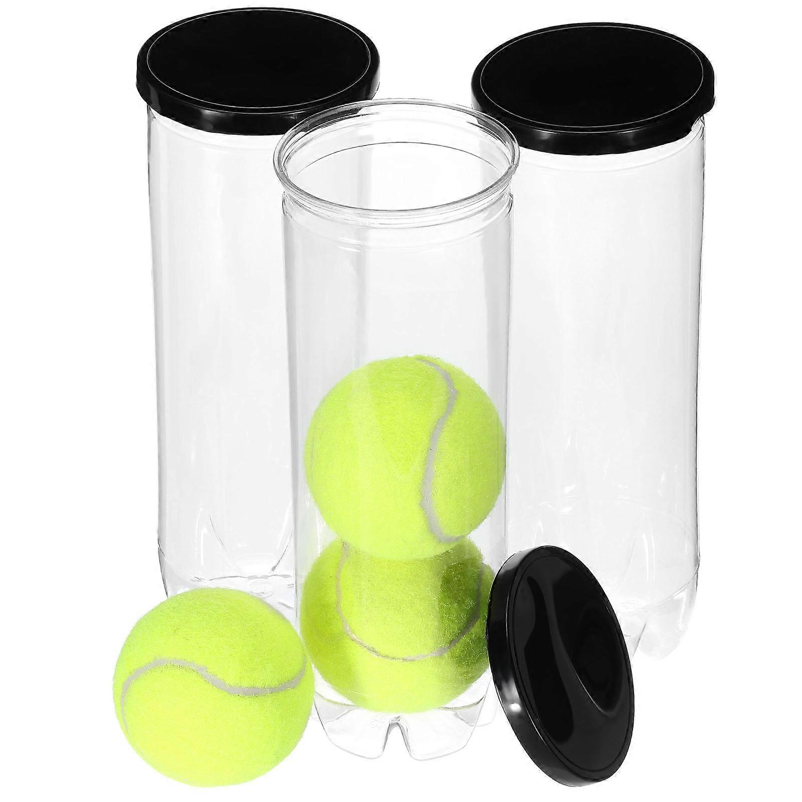 Tennis Ball Carrier Transparent Storage Bottle For Other Balls Wide Range Of Application 3Pcs