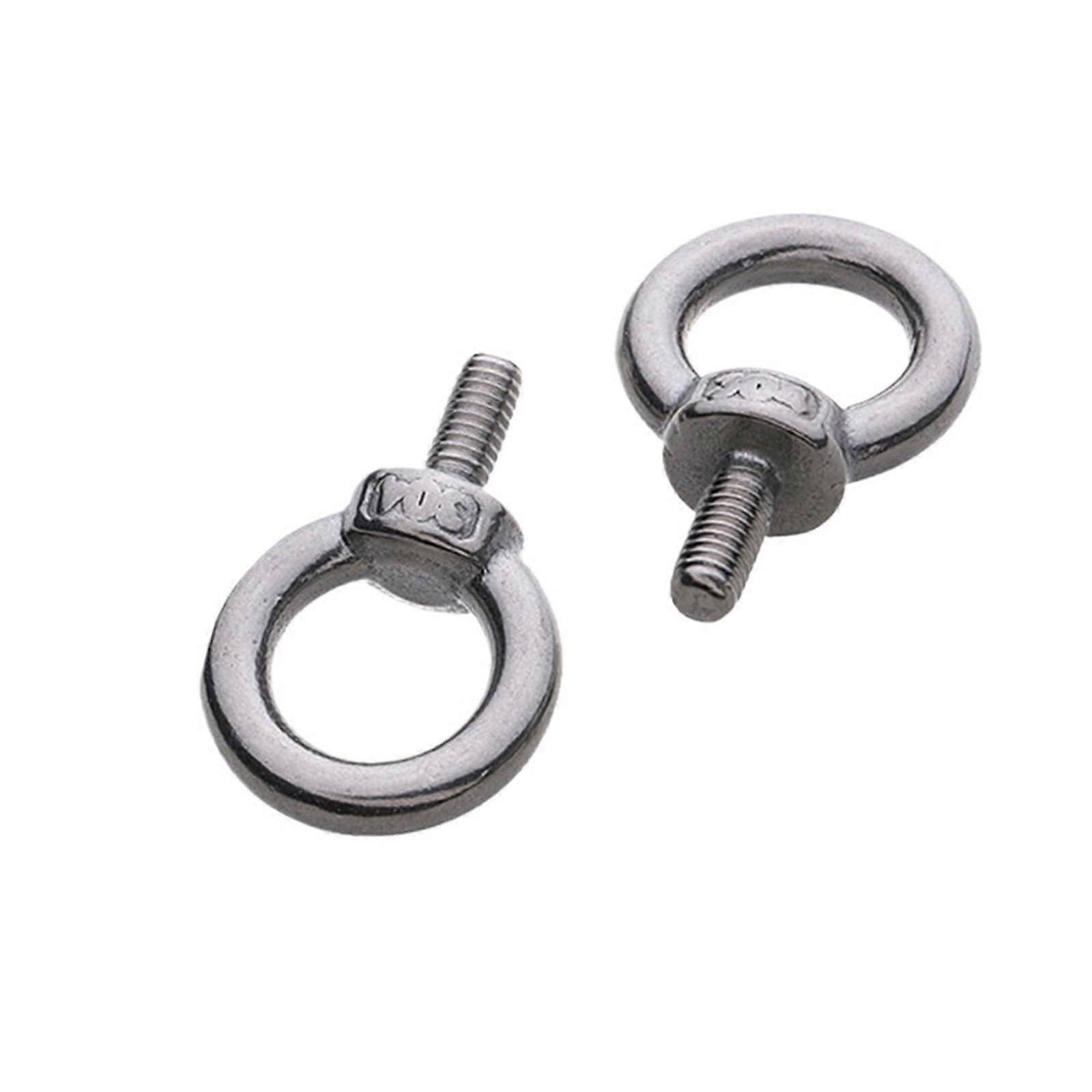 Osenschraube Ringschraube 304 Stainless Steel Marine Eye Bolts M5 Size with Loop Hole for Heavy Lifting (5 Pack)