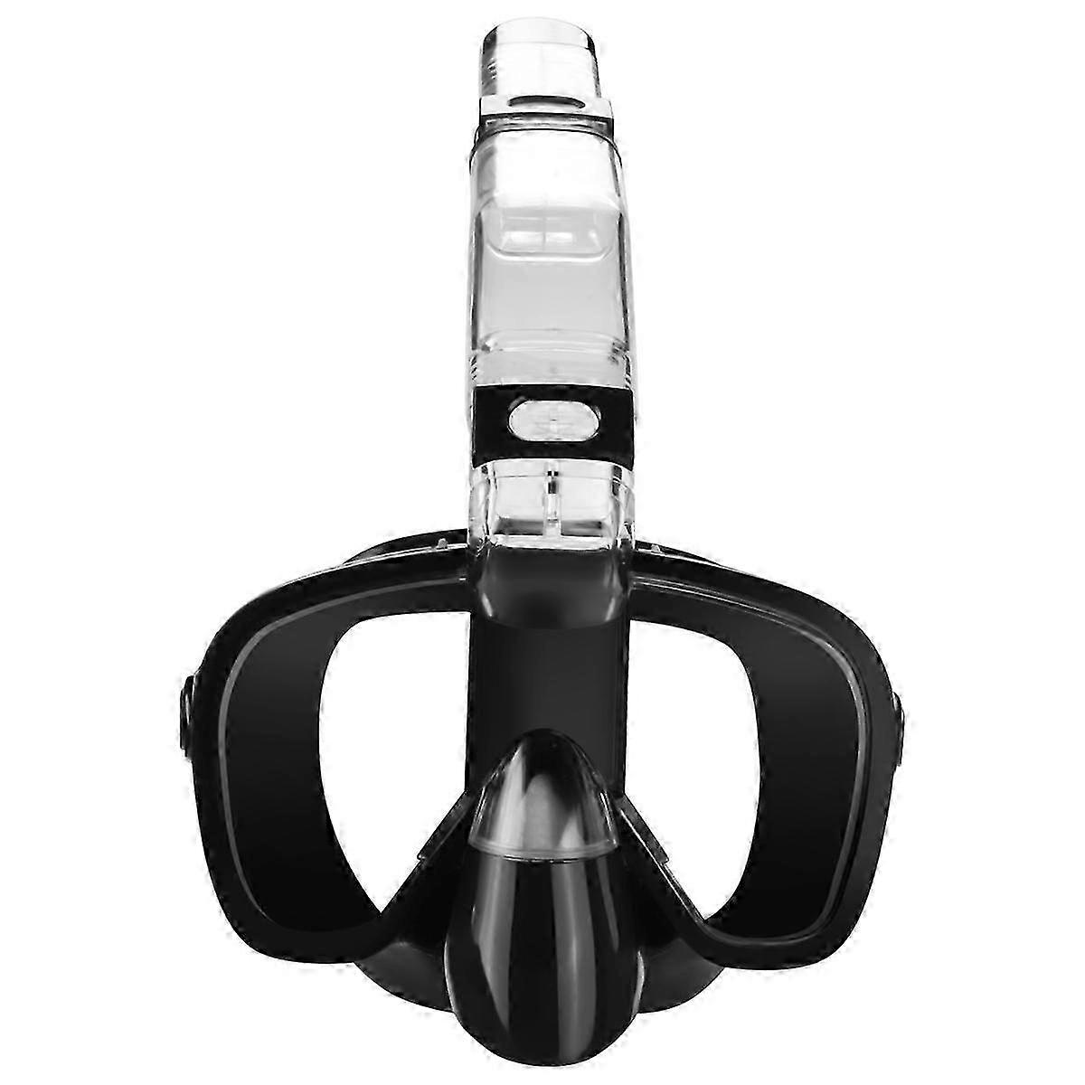 Masque De Plongée Avec Tuba - Supérieur Sec, Anti-Buée - Support Caméra Intégré - Noir - 9