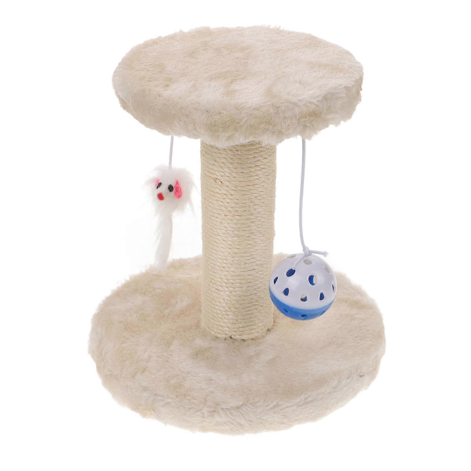 Cat Claw Scratcher Pole Cat Scratching Post Indoor Playtime Sisal Plush 7.9×7.1×5.9in Protect Furniture 1Set