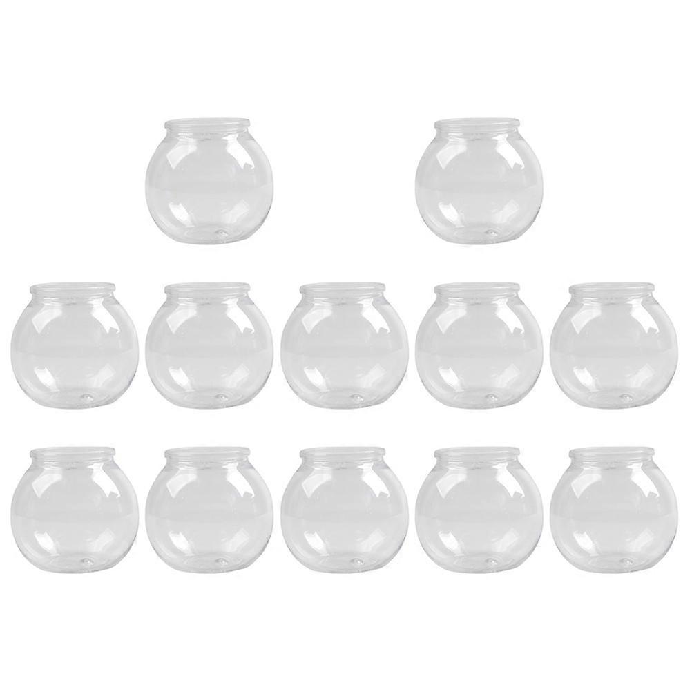 Clear Mousse Cups Plastic Dessert Cups Environmental Use 6.5X6.5X6.5CM Dustproof 12Set