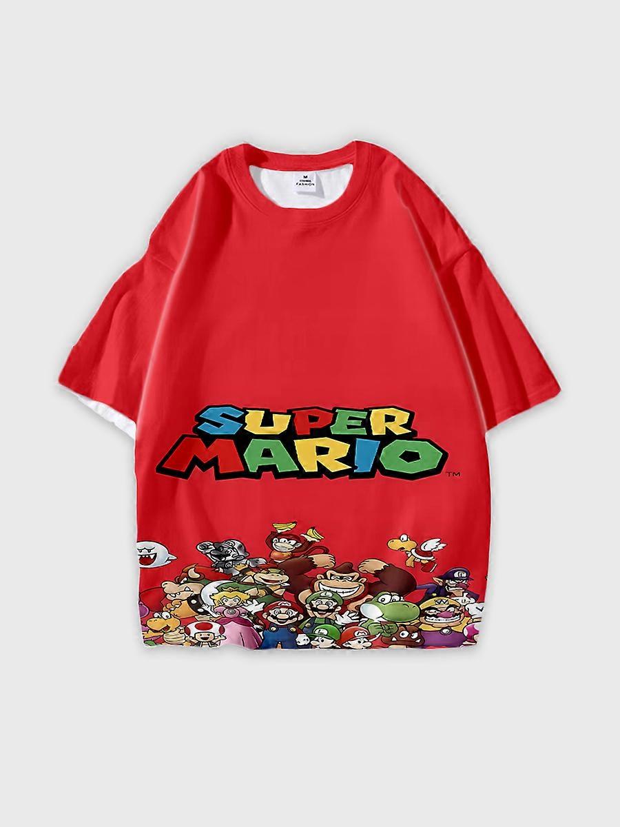 T-Shirt D2202 Round Neck Loose Fit Short Sleeve Pattern Tee