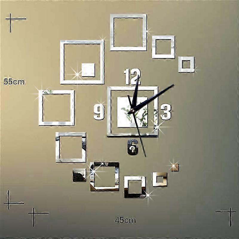 Acrylic wall clock for home decor with 3D effect