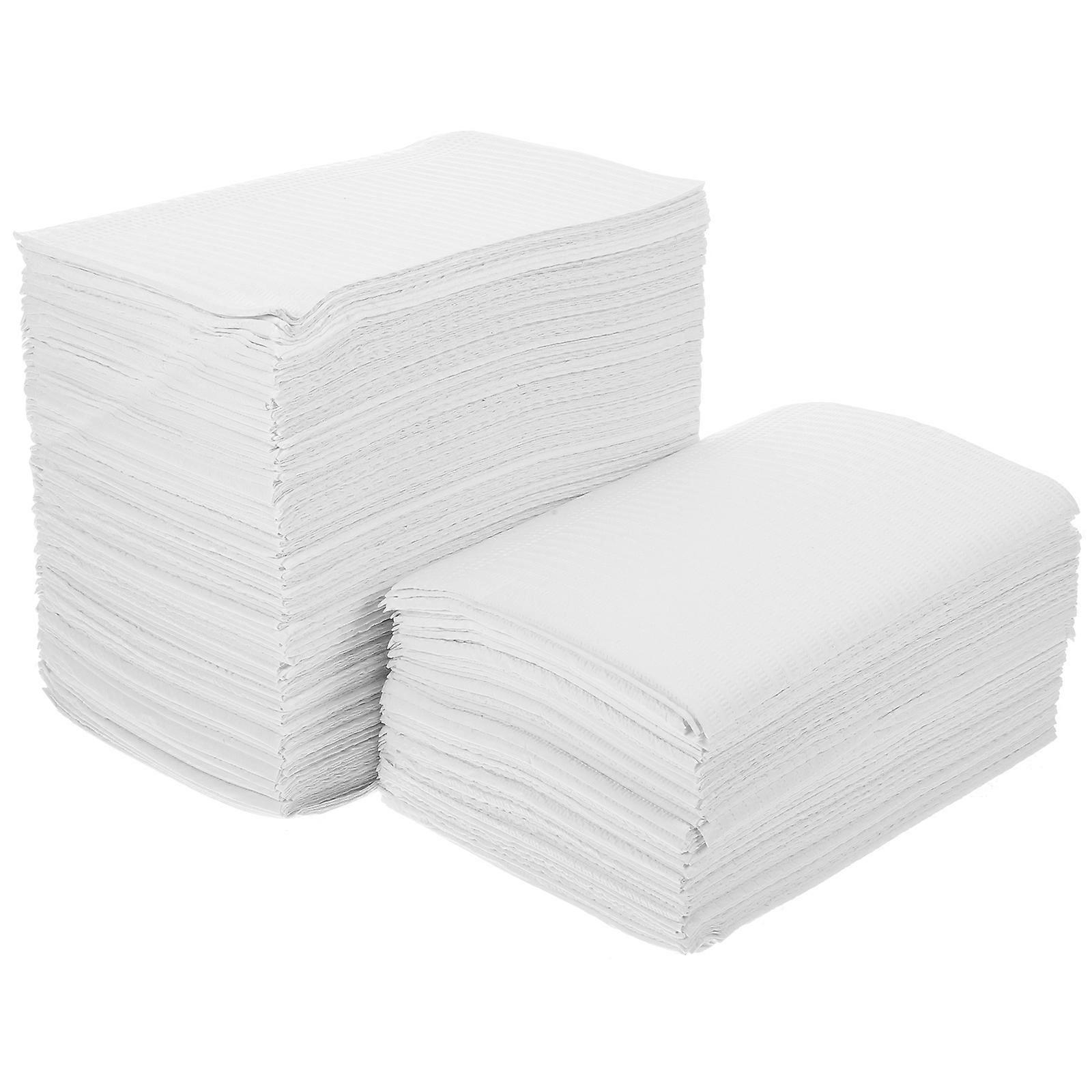 Disposable Manicure Tablecloths for Salon Use Nail Art Practice Mats with Strong Water Absorption Layers White 125Pcs