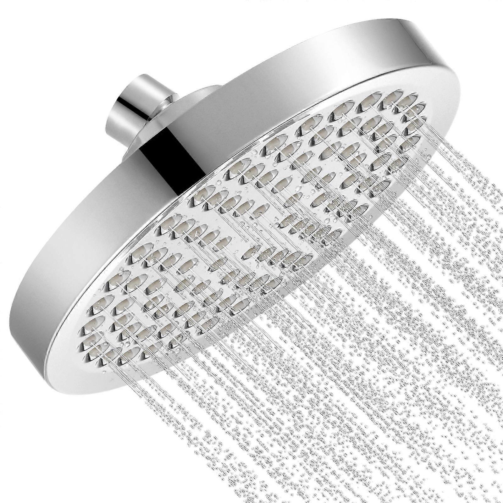 High Pressure Shower Head with ABS Material and Silver Finish for Home Use Adjustable Angle 2.5 GPM
