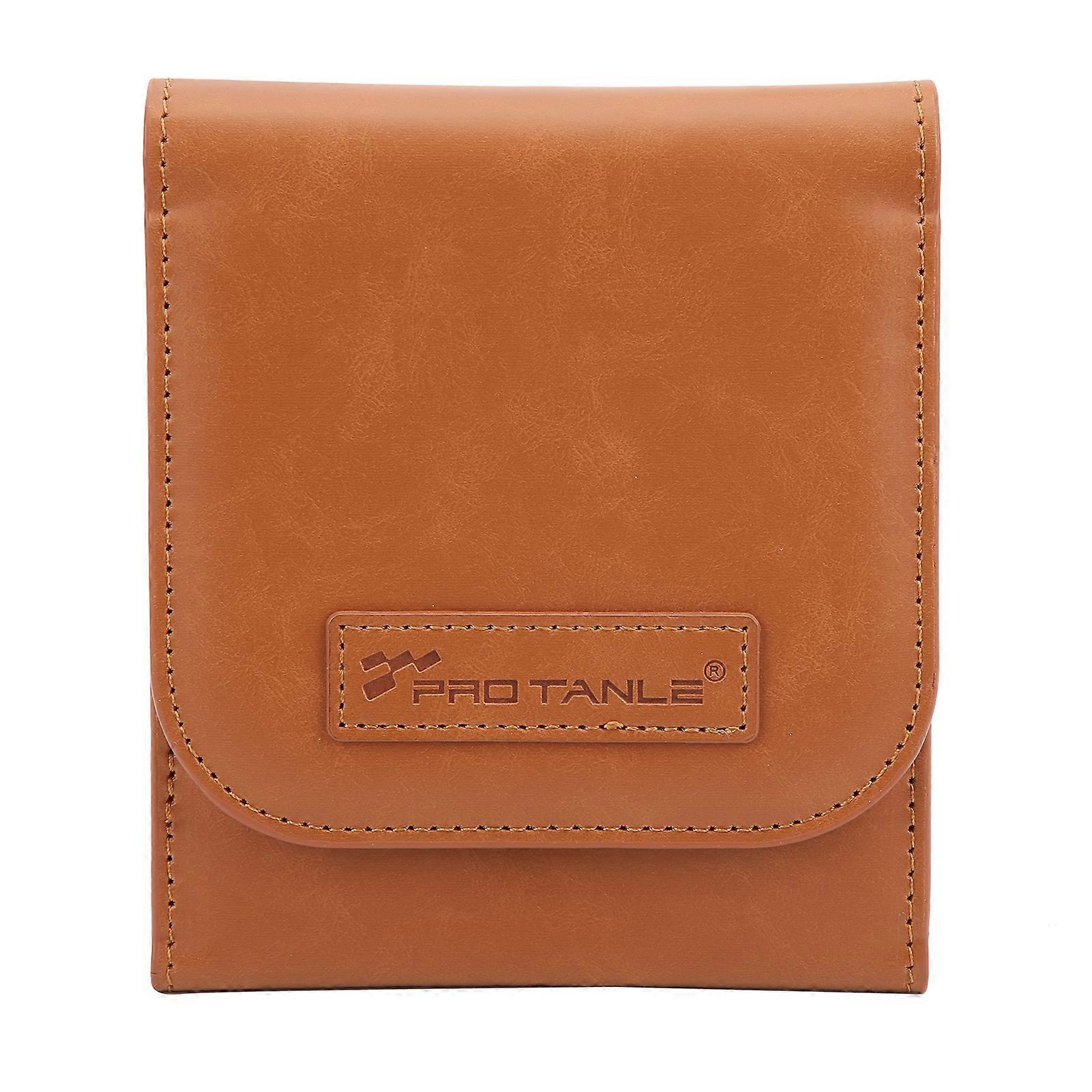 PU Filter Case 3 Pockets Camera Lens Filter Storage Case Pouch for up to 82mm Filters