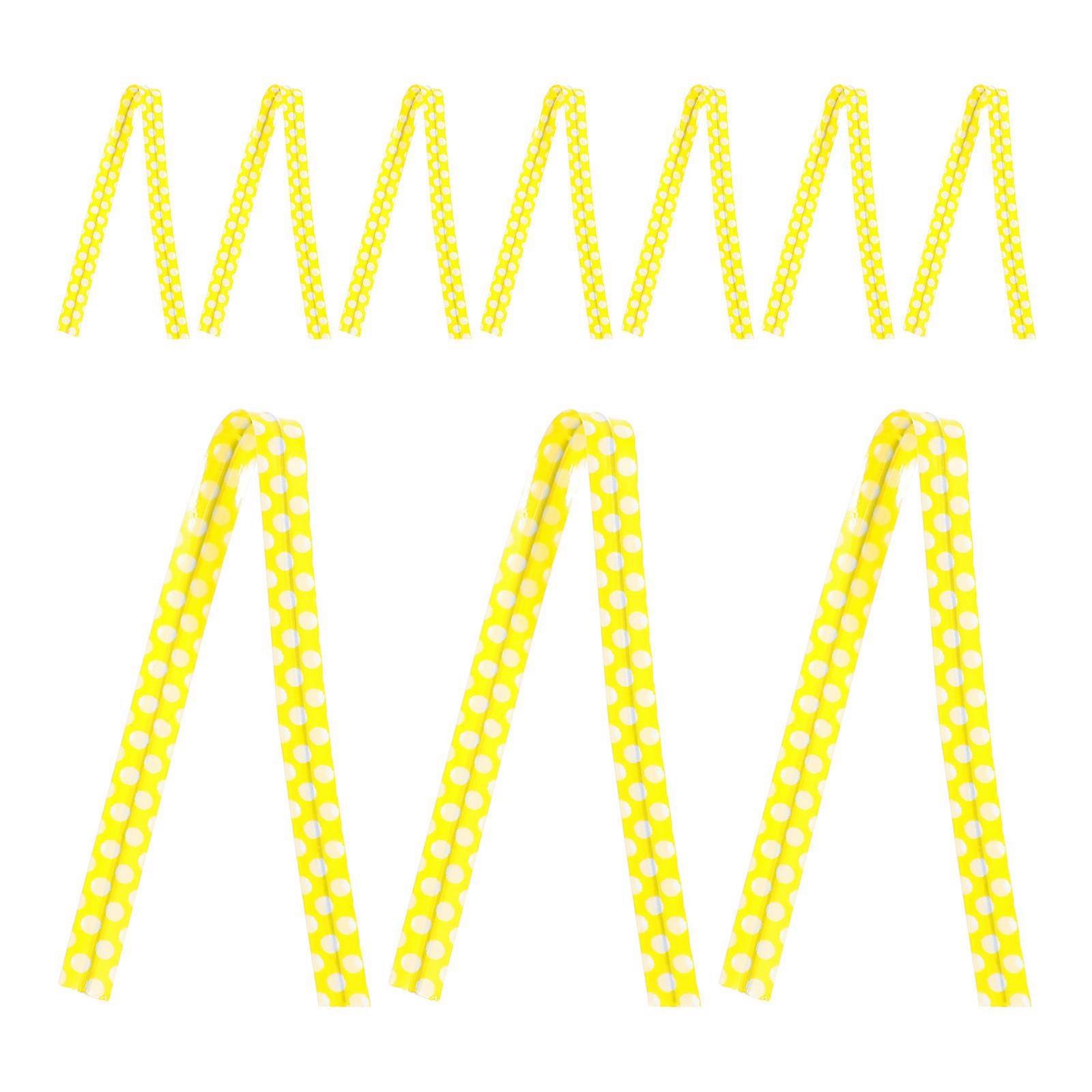 500pcs Reusable Yellow Dotted Twist Ties for Food Bags, Bread, Candy, Cookies & Gift Wrapping – Multi Purpose Plastic Bag Closures for Home and