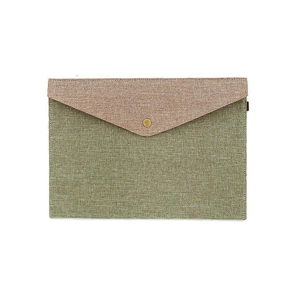 Felt Document Holder with Snap Button for File Storage and Organization 23.5 x 16CM Green