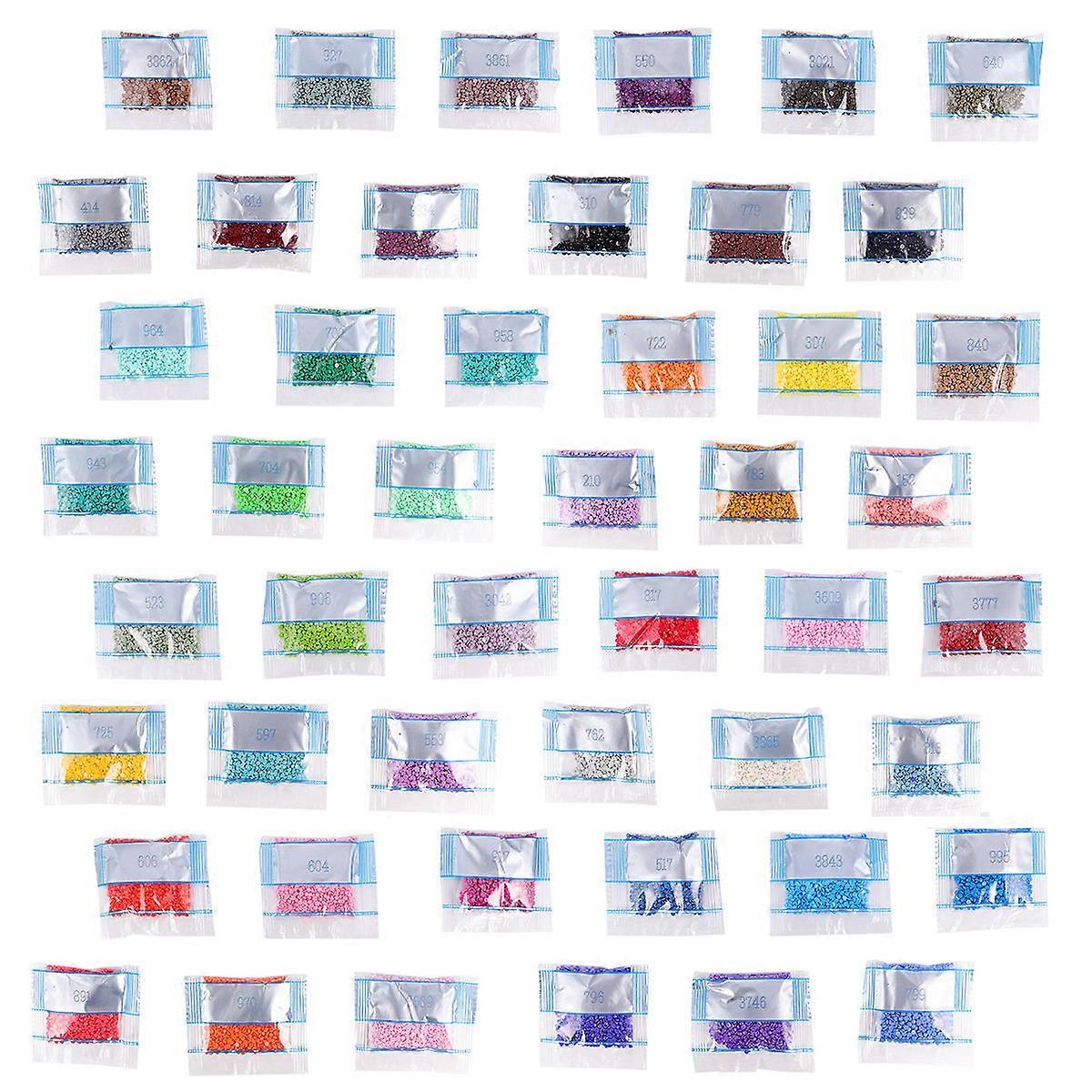 Assorted Color Resin Cabochons for Decoration with Flat Bottom 48 Pieces 2.8MM