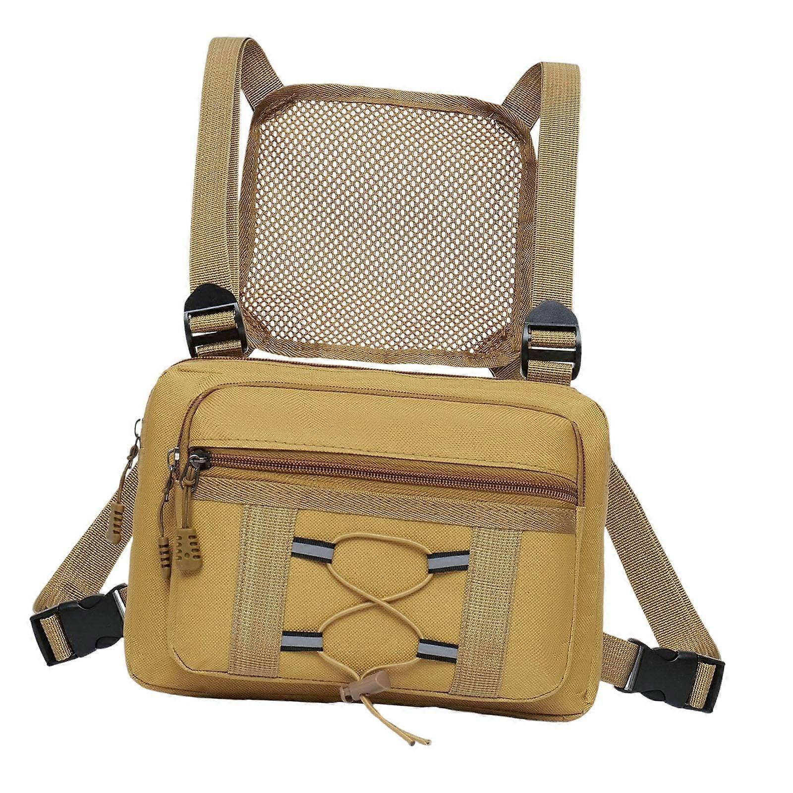 Chest Pocket for Binoculars, Pocket, Multiple Pockets, Large Multifunctional Binocular Holder, Strap Carrying Case, khaki