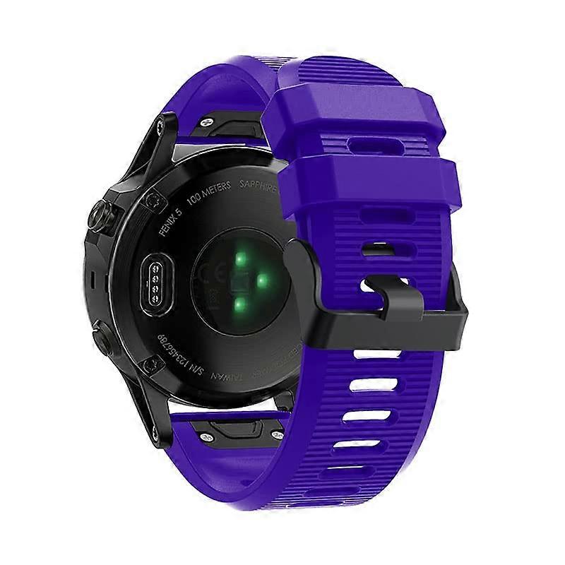 Watch strap for Garmin Fenix 5X Plus 6X Pro 3 3HR, soft silicone, quick release, 26 mm, watch band F 26mm width