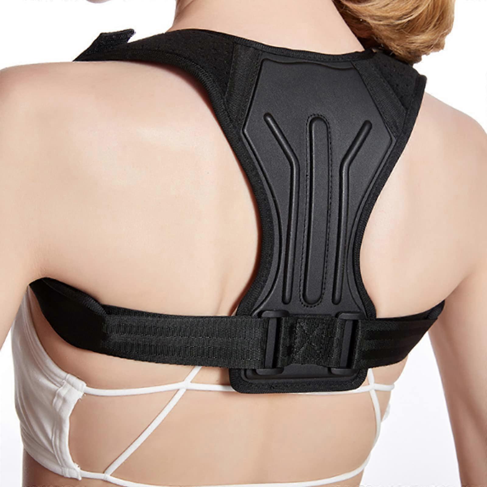 Clavicle Spine Posture Corrector Belt for Humpback Pain Relief, Adjustable Back Shoulder Lumbar Support, Size M, Black