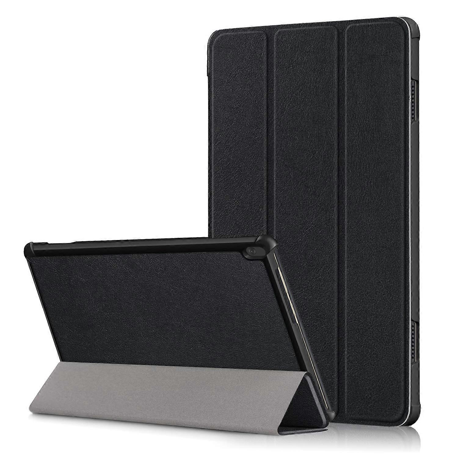 Lenovo Tab M10 TB-X605/TB-X505 Case, Black PU Leather Cover with Stand Function, Protective Compatible Case for Tablets