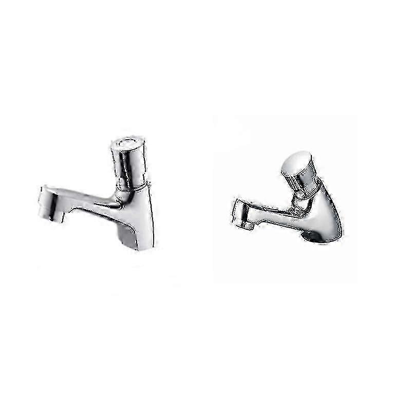 Self-Closing Chrome Plated Water Saving Time Delay Faucet for Kitchen and Bathroom Sink