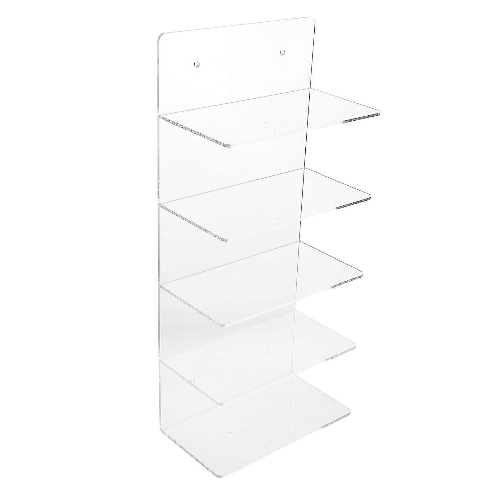 Clear Sunglasses Organizer With Five Tier Storage For Eyewear Display Minimalist Design 1Set