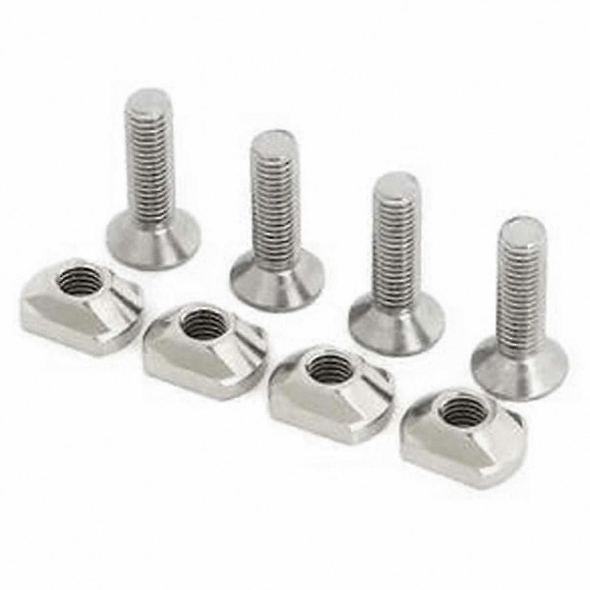 4-Pack M6 Brass T-Nuts for Hydrofoil Mounting, Compatible with All Hydrofoil Tracks and Outdoor Surfing Gear
