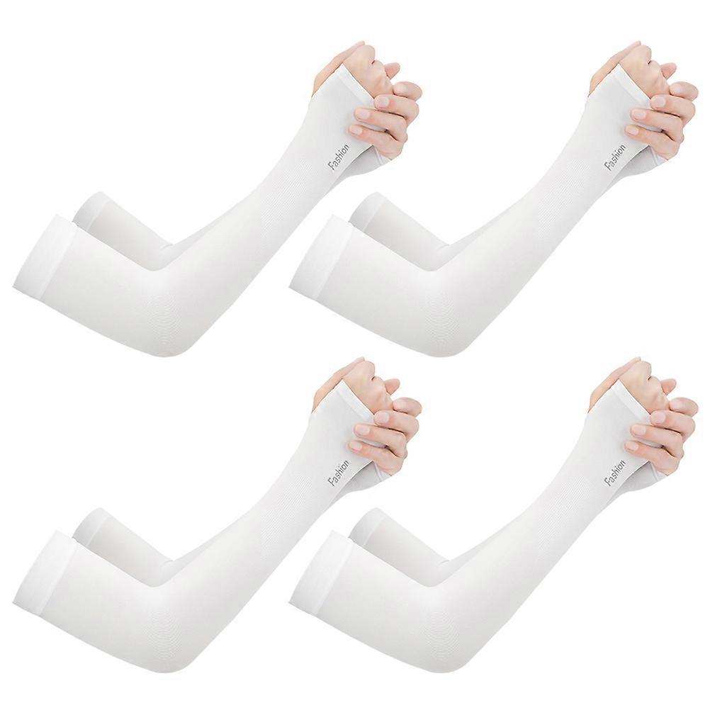 Capas de braço com proteção UV, design de orifício para o polegar, ideal para ciclismo e corrida