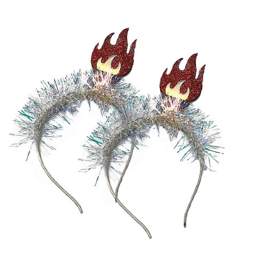 Festival Use Hair Hoop With Unique Torch Statue Design For Celebration Activities 21x17x2cm Multi 2Pack