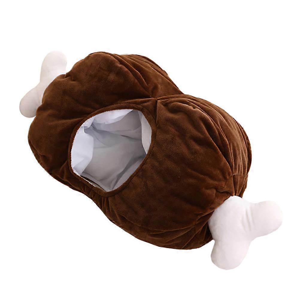 Cartoon Party Chicken Bone Design Hat for Children in Coffee Color As Headwear 1Set