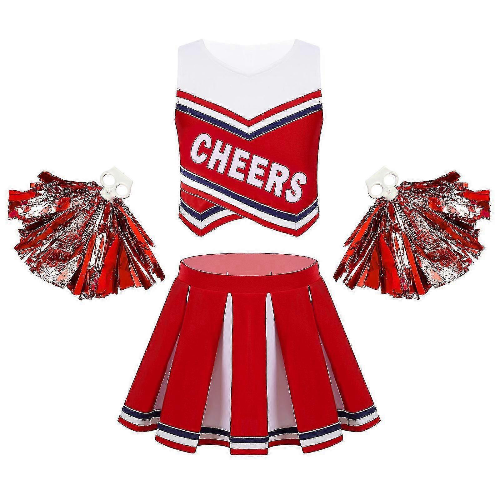Enfants filles sans manches cheerleading danse tenue ensemble - Teamwear Costume