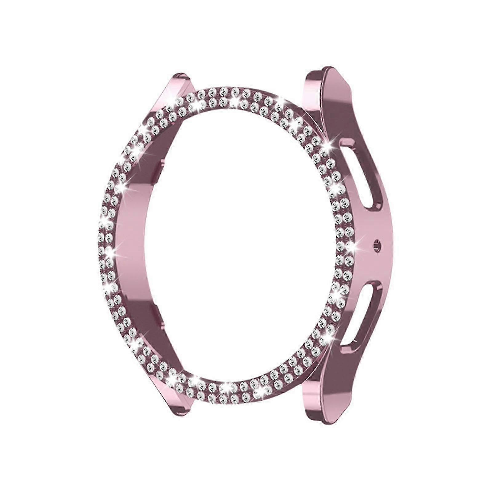 جراب بلينغ لساعة سامسونج جالاكسي 6 40 مم 44 ملم ، غطاء وجه لامع ماسي لملحقات Galaxy Watch 6