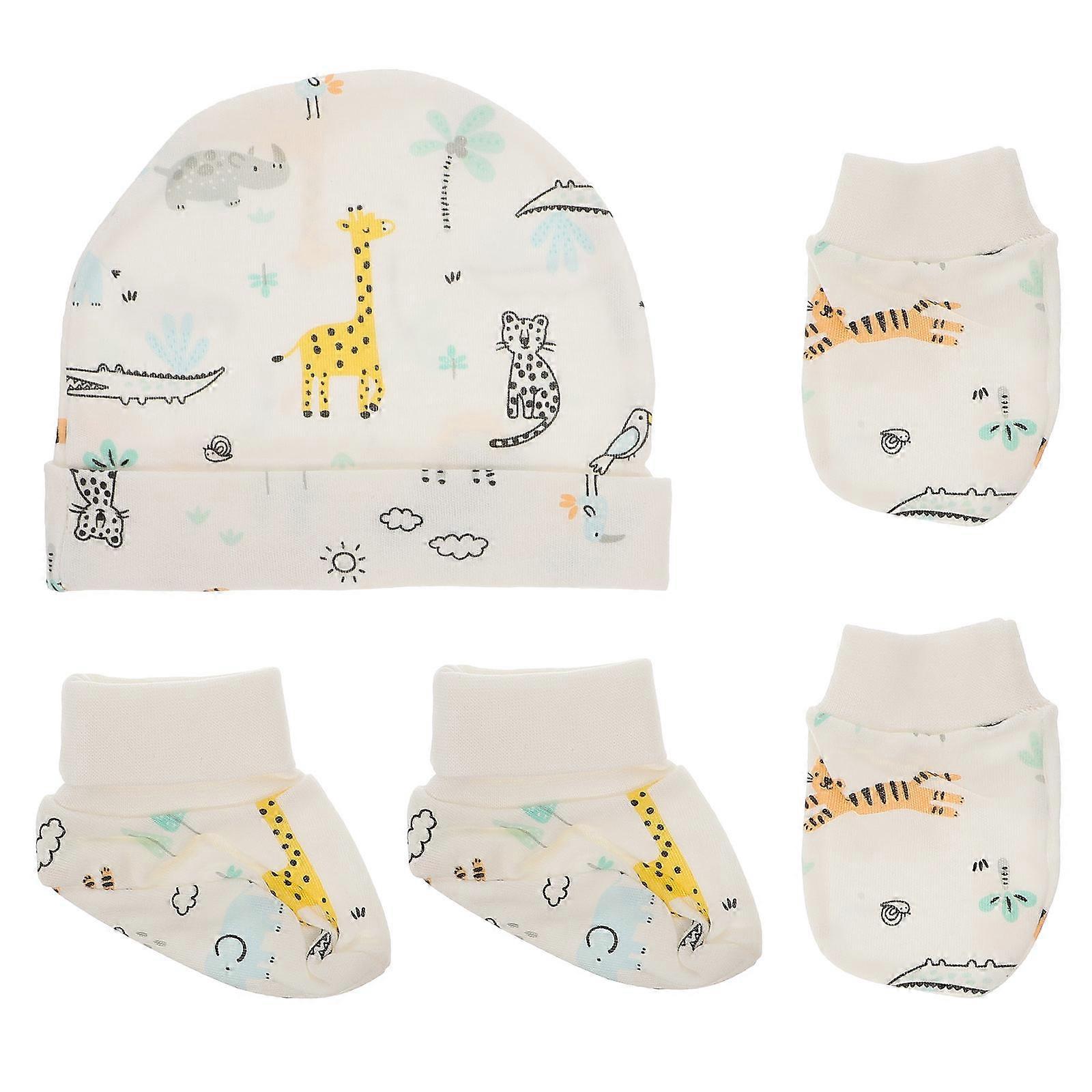 Adorable Infant Mittens Cotton Foot Protective Sleeve For Babies Cold Weather Protection 1 Set