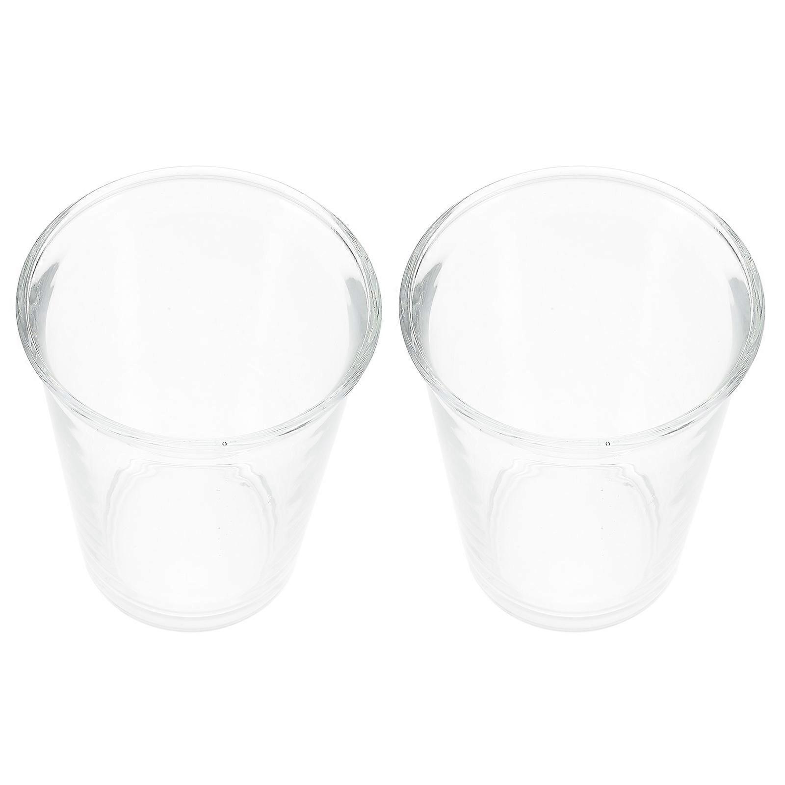Glass Coffee Cup 2Pcs Suitable For Restaurant Use Special Shape Beautiful Design Holding Beverages