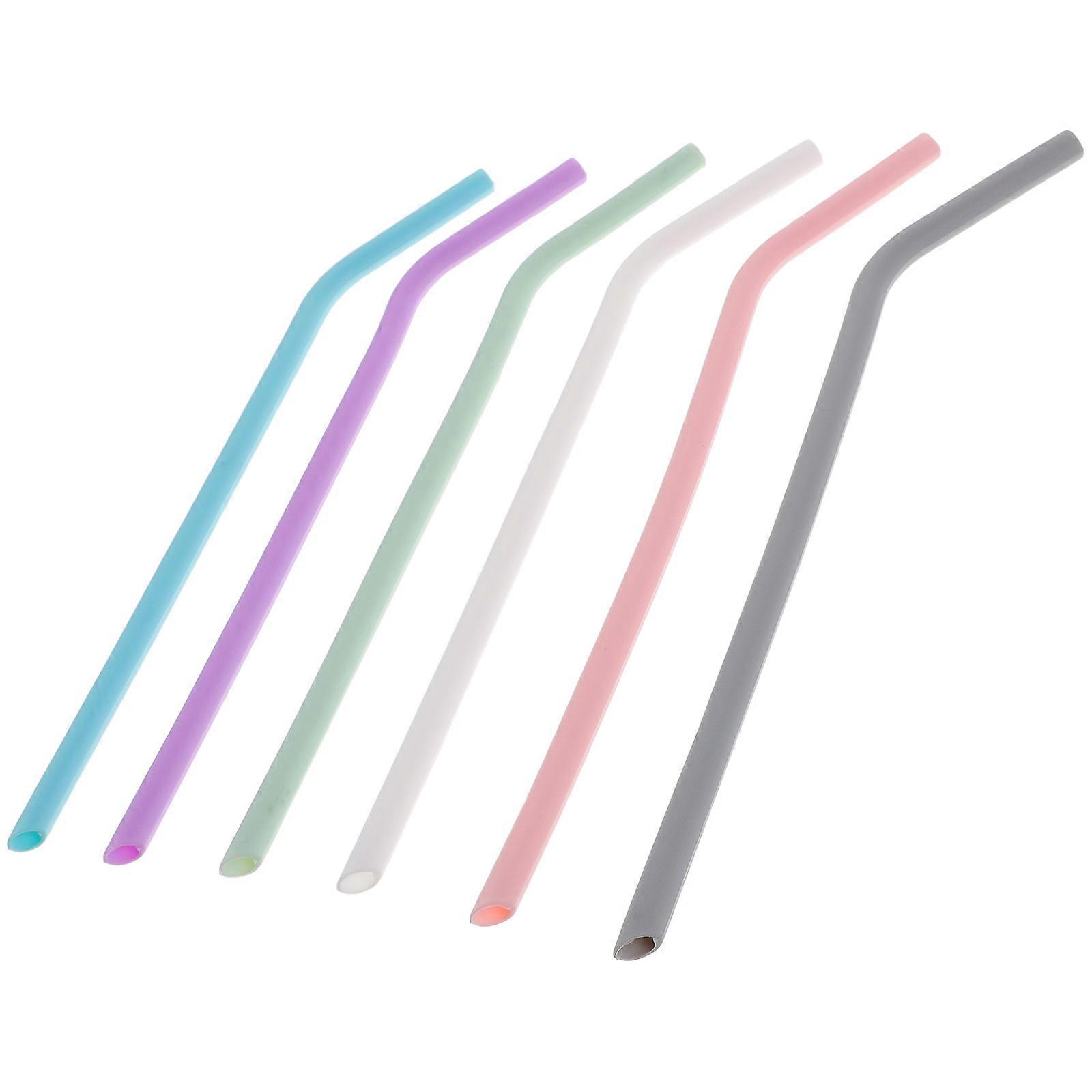 Portable Cocktail Straws Set With Cleaning Brush For Traveling Assorted Color 1 Set