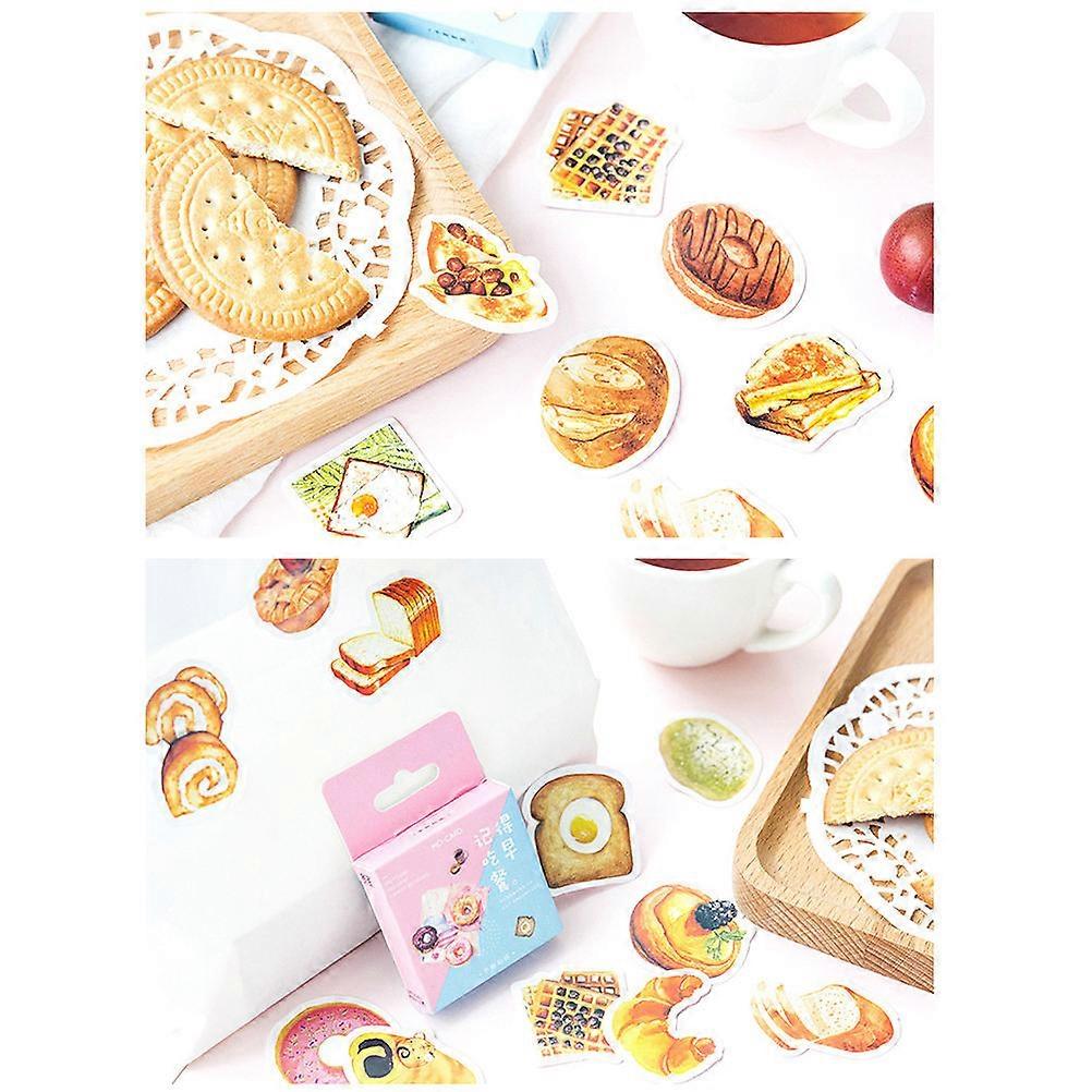 ملصقات زخرفية على غرار كتاب يوميات ملصقات خبز مضحكة حساب اليد لاصق ألوان متنوعة 1Pack