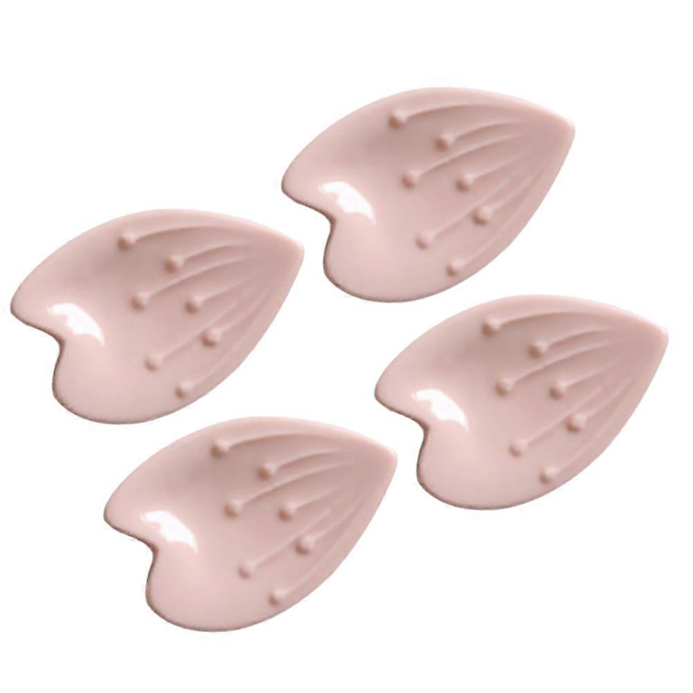Ceramic Chopsticks Organizer Design For Dining Table Decoration In Pink Color Stable Placement 4Pcs
