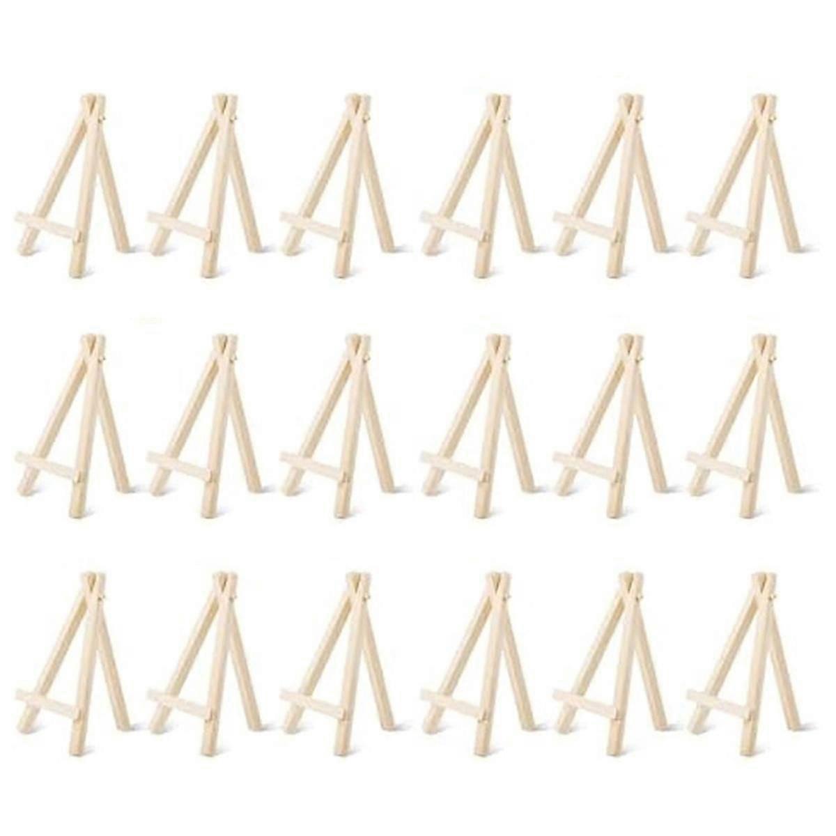 18pcs Mini Wood Display Easel,Small Wooden Easel for Small Canvas Holder,Kids Crafts,Signs,Photos,Gift,DIY Crafts