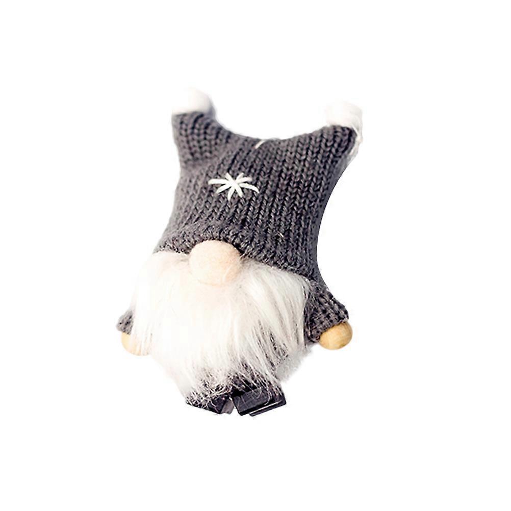 Christmas Theme Grey Hanging Wool Ornament Doll Without Face For Home Decoration 1Pack
