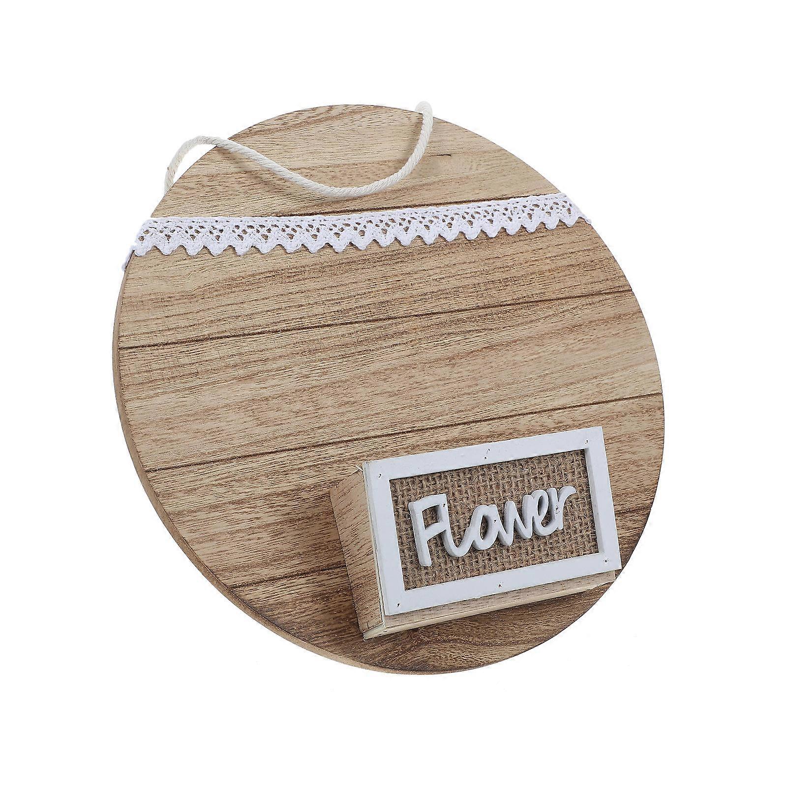 Wooden Flower Pot Hanging Box for Decoration with Natural Wood Grain and Brown Color Suitable for Wall Mounting 7.5 Inches Round
