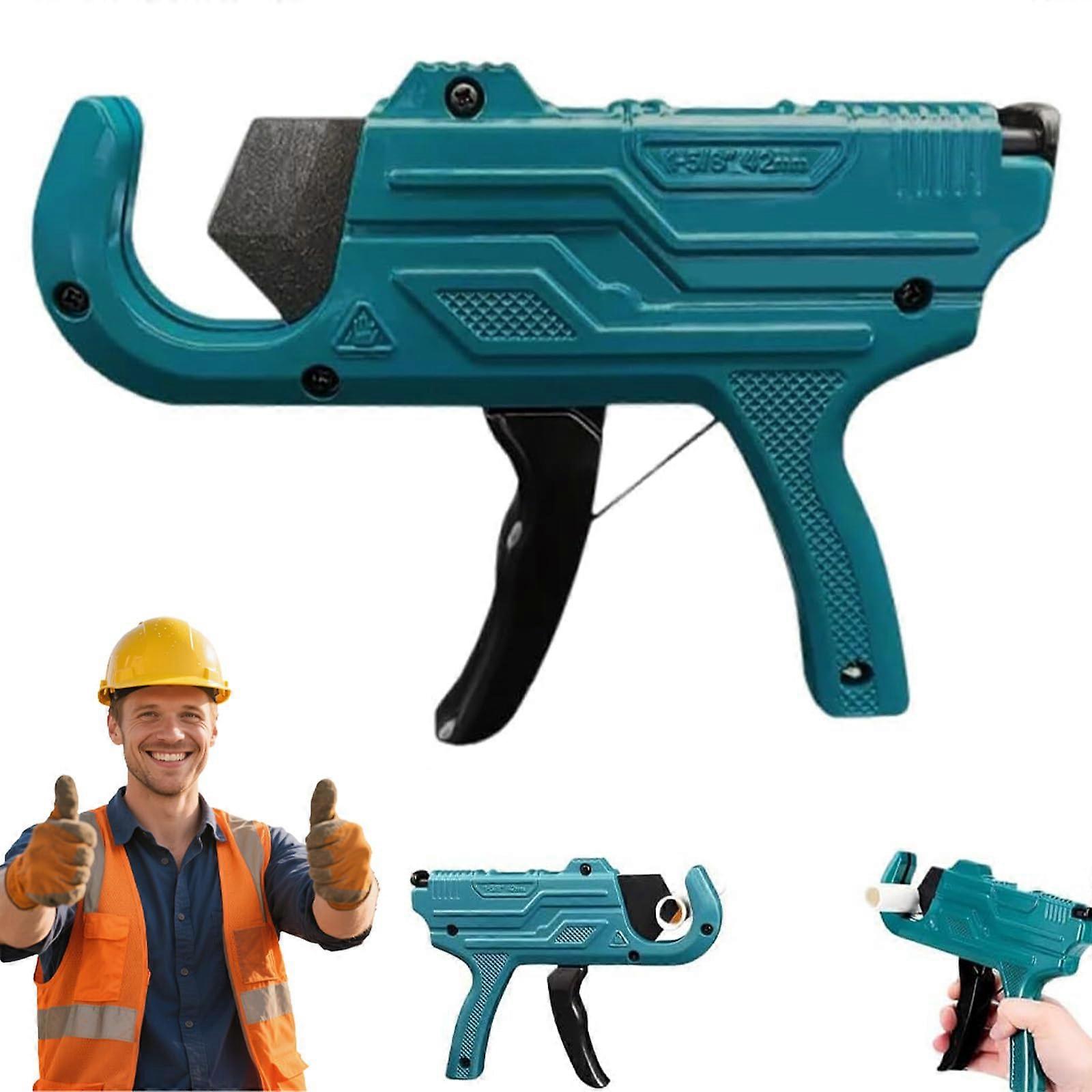 HeavyDuty PVC Pipe Cutter, OneHand Operated for PVC, PPR, PE, Up to 42mm (Blue)