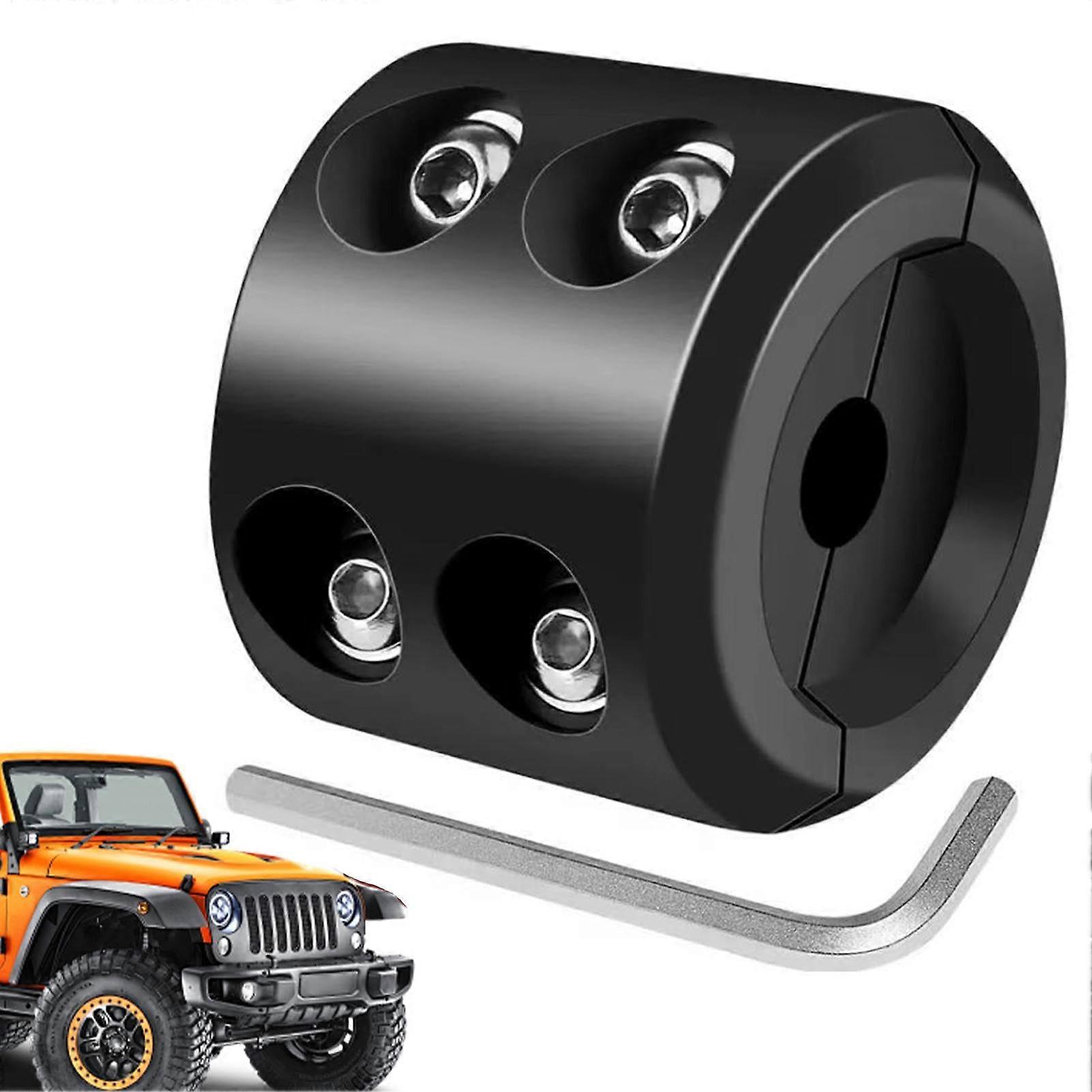 ATV Winch Cable Cap - Synthetic Rope Hook Protector, Rubber Winch Bumper, 4x4 Winch Accessory, Black Cable Dampener