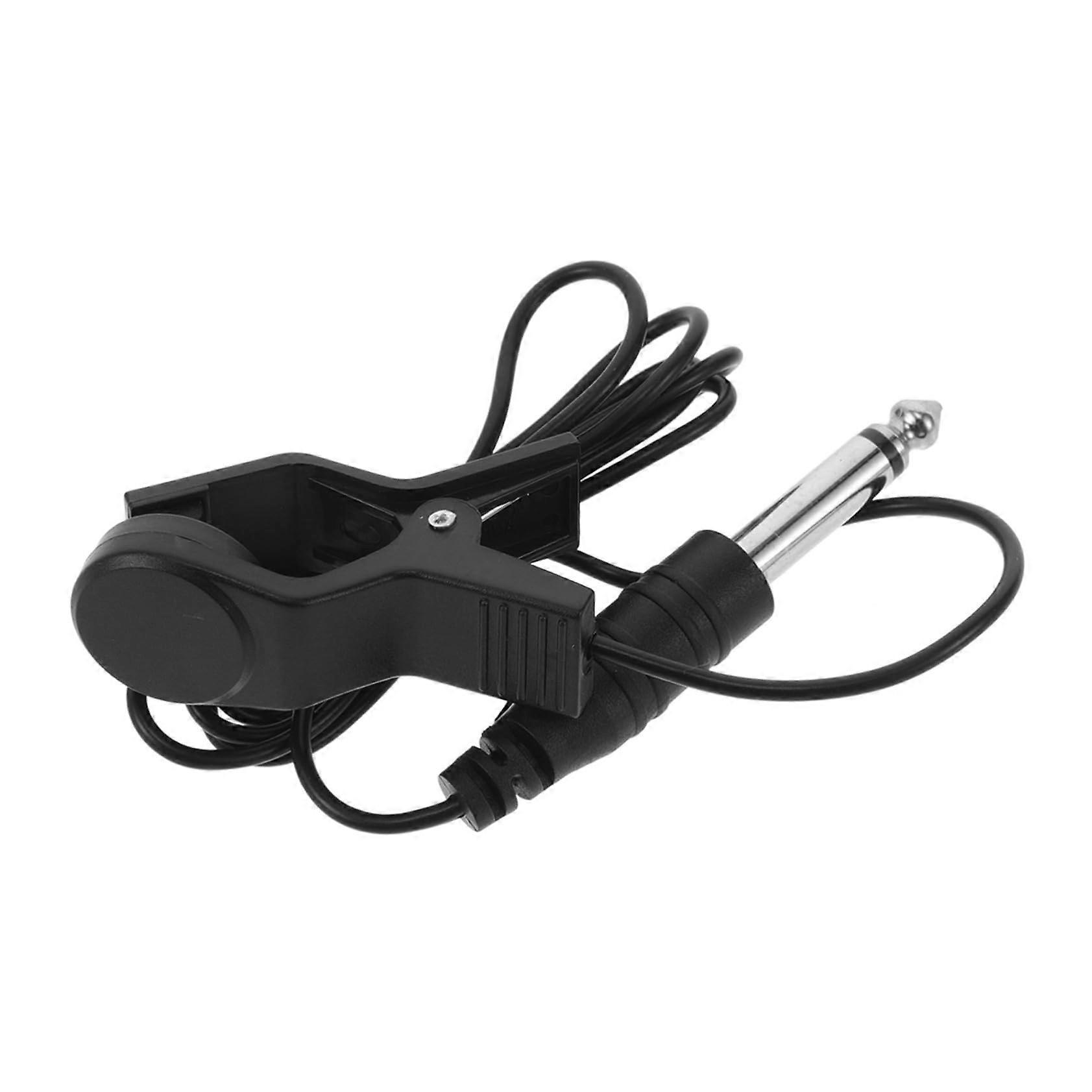 Universal Acoustic Guitar Pickup with Clip, Integrated Striking Surface, Precision Tuner, Durable ABS Material for Mandolin and Ukulele