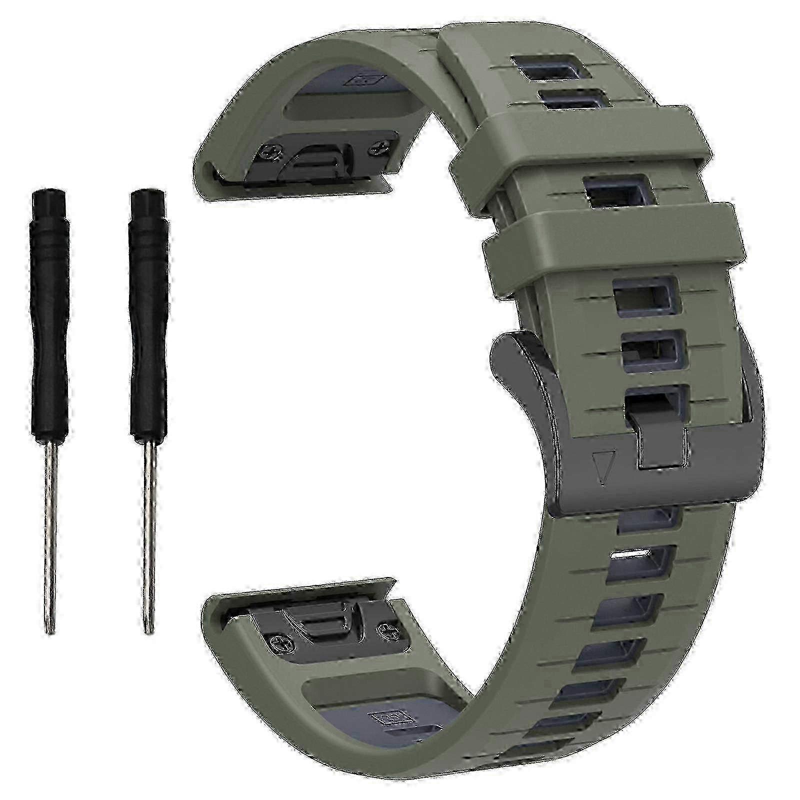سوار معصم سيليكون مزدوج اللون مقاس 26 مم سريع التحرير متوافق مع Garmin Fenix 8 51 مم ، Enduro 3 ، Fenix 7x و 7x Pro ، حزام سوار رياضي متين