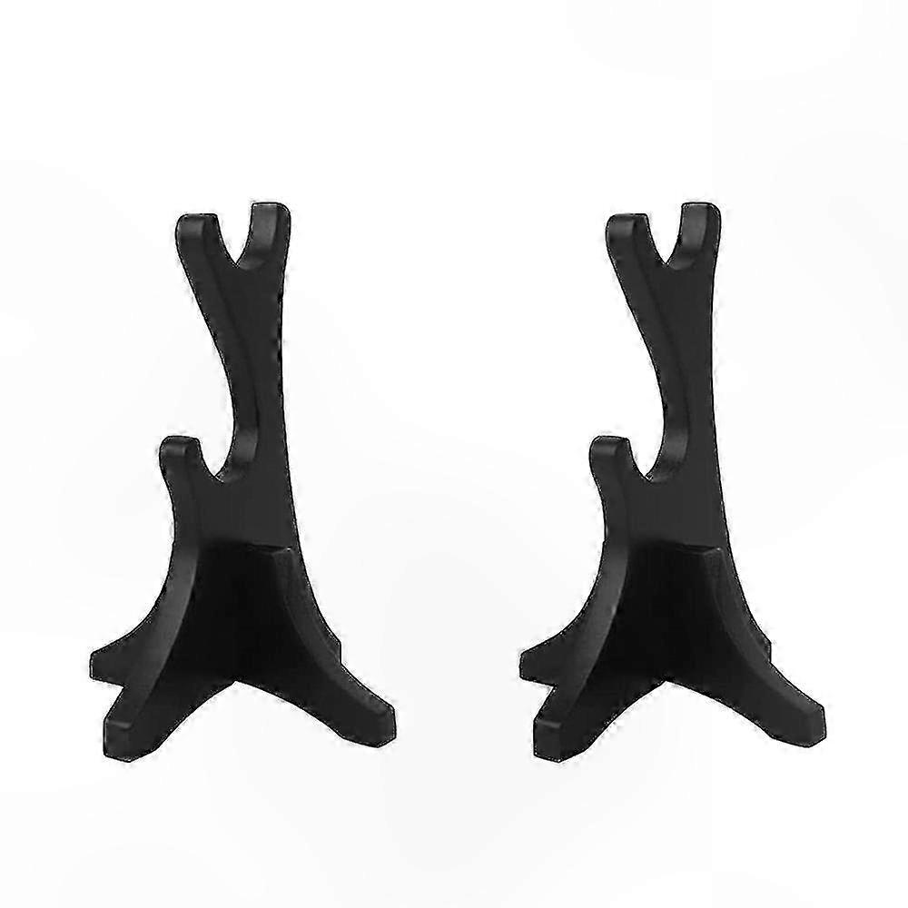 Two-Tier Wooden Wand Display Stand Rack for Collectibles and Decorative Items