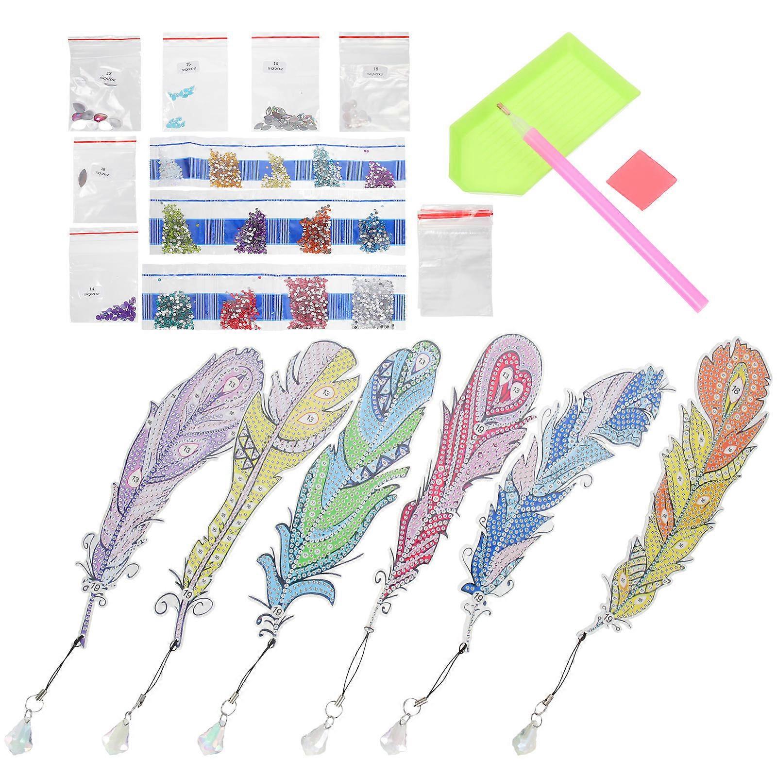 5 Sets Elegant DIY Bookmarks Plume Shaped Tracking Marks Ideal For Reading Gifts Assorted Color