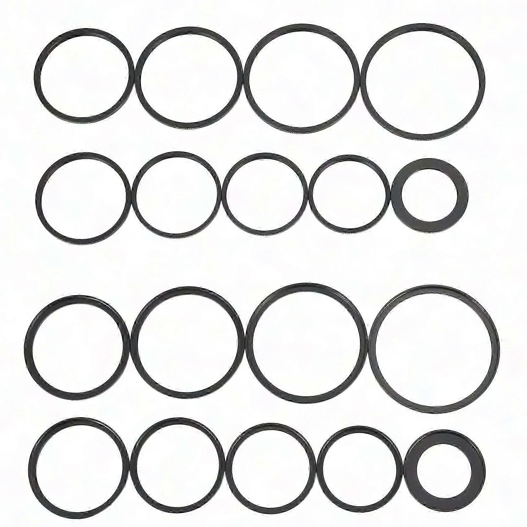 18Pcs Camera Lens Filter Ring Adapter Set Step Up Down 37-82mm